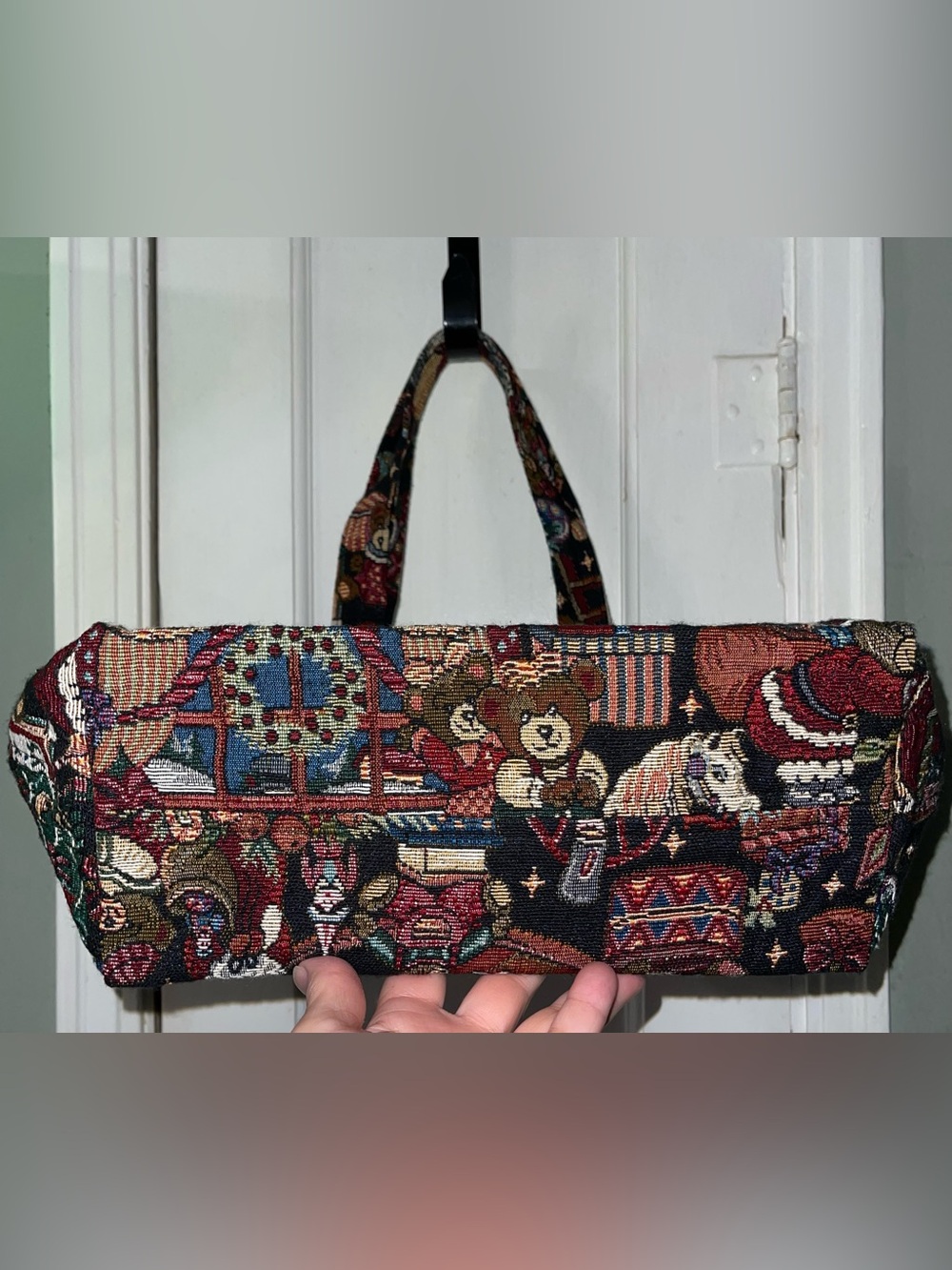 EUC Multi-Color Holiday Tapestry Tote - Picture 5 of 6